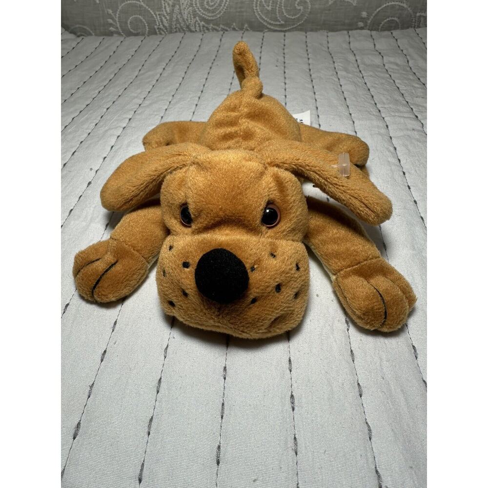 Softbelly’s Bean Bag Plush Dog Floppy Brown Puppy Laying Down 7” Soft Belly